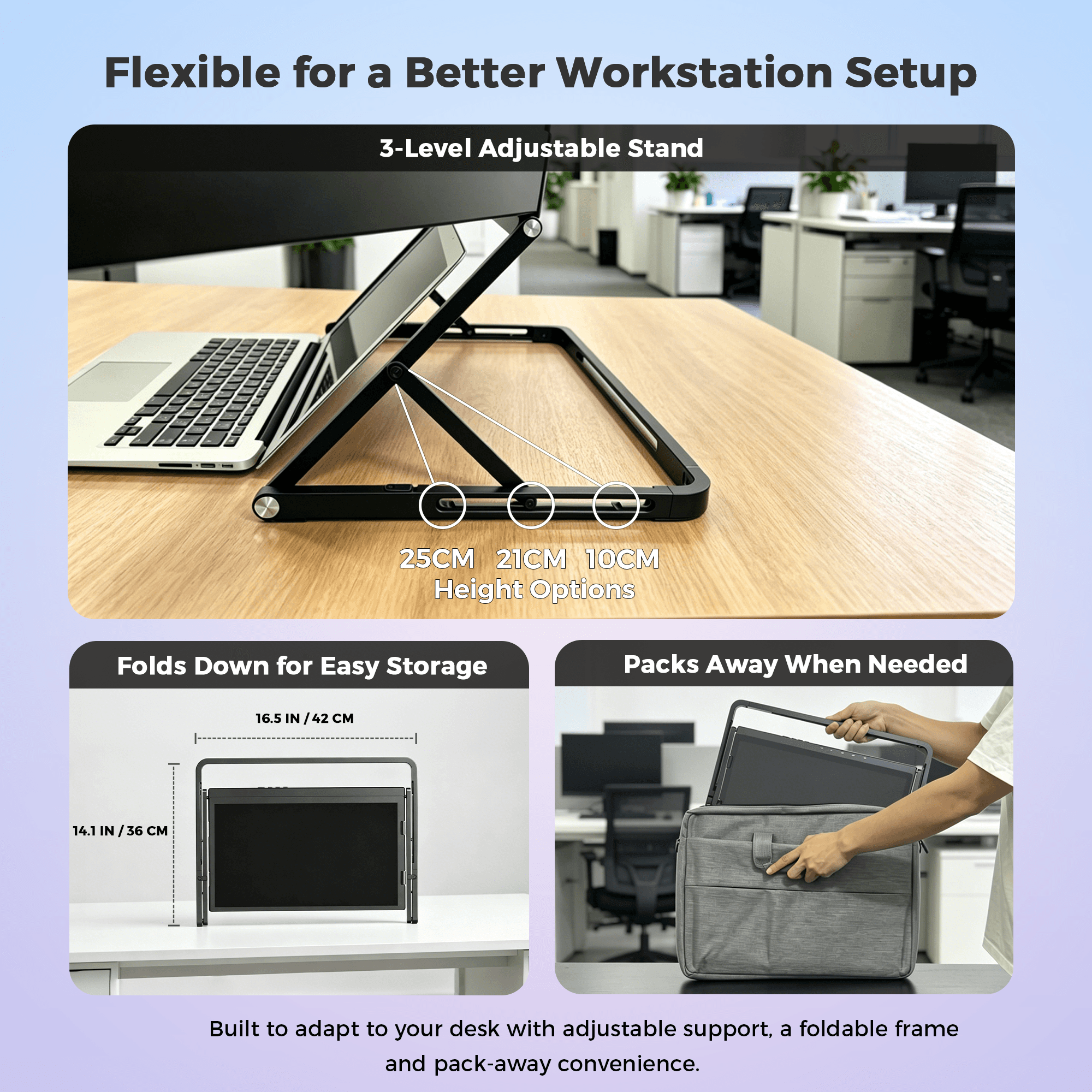 15.6" Triple Screen Laptop Extender - 5